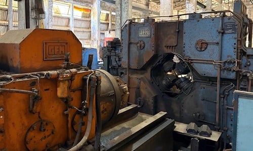 GFM #SX-13, rotary forging machine, 4 hammers, 1.600 Kn per hammer ...