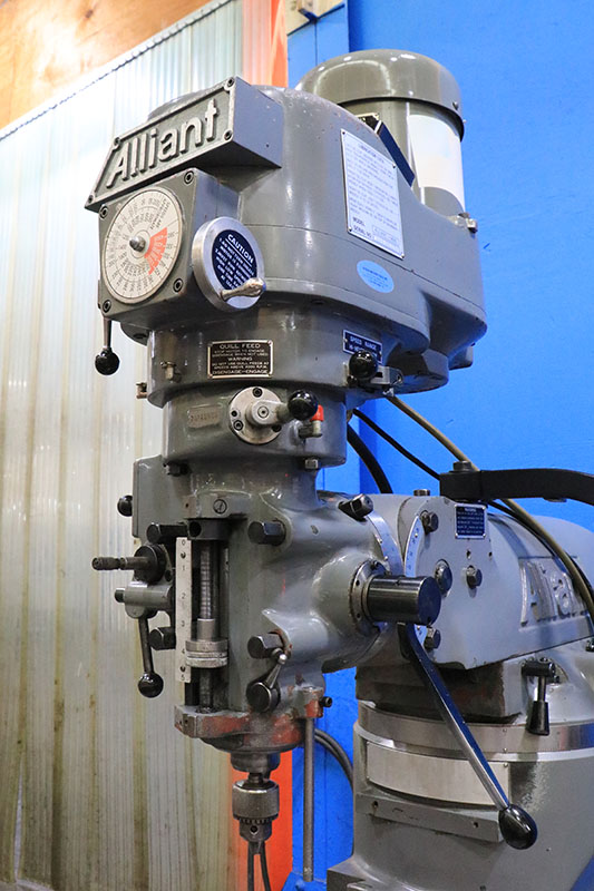 Alliant #42VC, vertical mill, 9" x42" tbl., 2 HP, 30" X, 12" Y, 5" Z, 60-4500 RPM, Acu-Rite 2-Axis digital - Image 4