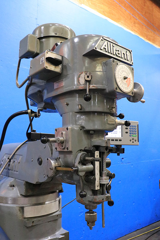 Alliant #42VC, vertical mill, 9" x42" tbl., 2 HP, 30" X, 12" Y, 5" Z, 60-4500 RPM, Acu-Rite 2-Axis digital - Image 6