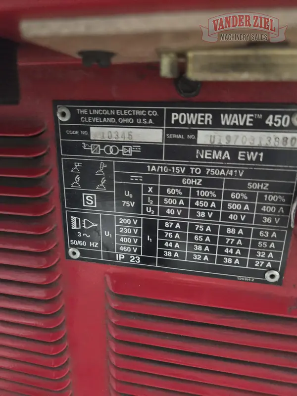Lincoln #Power-Wave-450, serial #UI9701I3880 - Image 4