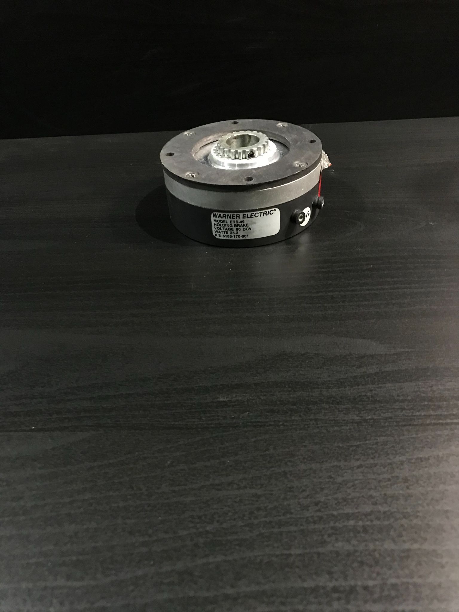 Warner & Swasey Electric #ERS-49, Static Engaged Holding Brake, 3600 RPM, 24 VDC - Image 3
