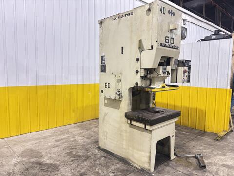 60 Ton, Komatsu #OBS-60-2, gap frame stamping press, 4.72" stroke, 11.81" Shut Height, 2.76" adj., 42-85 SPM - Image 3