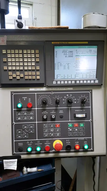 Ameri-Seiki #VT600, CNC turret lathe, 24" chk, 8 turret, 52-2250 RPM, Fanuc Oi-TC, 2008 - Image 2