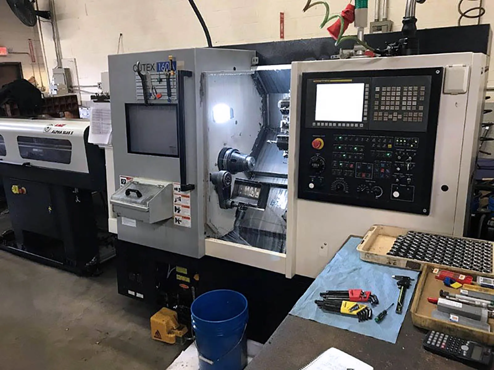 Hwacheon #160A, CNC lathe, 21.6" swing, 6" chuck, 1.7" bar, 11.8" dia., 12 turret, A2-5, Fanuc 0iTF - Image 1