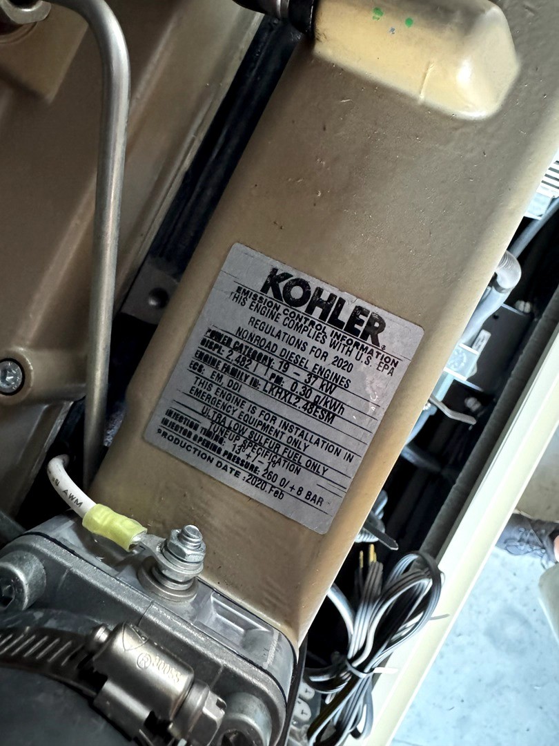 20 KW Kohler #20RE02K, Diesel Generator 120/208 Volts, 3 Phase, New Surplus - Image 5
