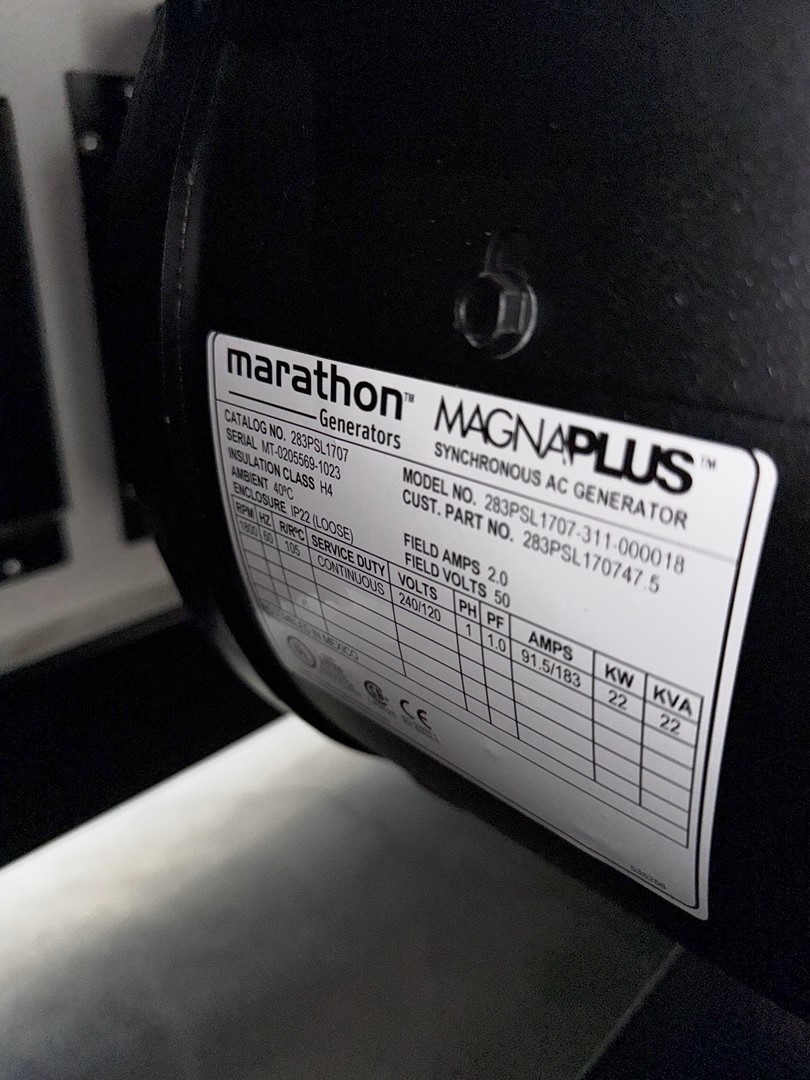 22 KW CK Power #MAGNAPLUS, NG/LP Generator, 120/240 Volts, single phase, new surplus - Image 7