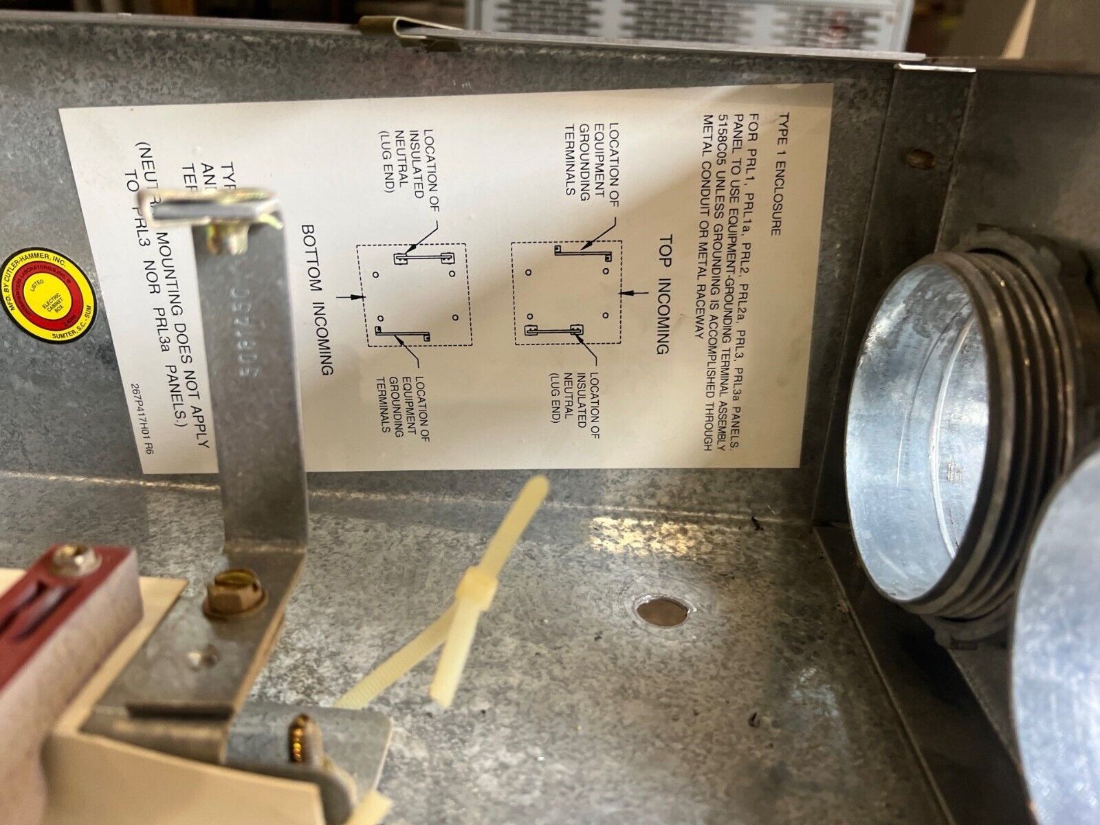 600 Amp. Cutler-Hammer, Panelboard, PRL3A, Panelboard, 480/277 Volts 3PH 4W 42 Circuit MLO Indoor P665 - Image 10