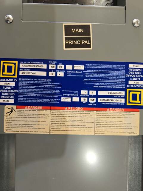 400 Amp. Square D HCN I-Line, Panelboard, 480Y/277 Volts 3PH Panel LAP36400MT MCB - Image 2