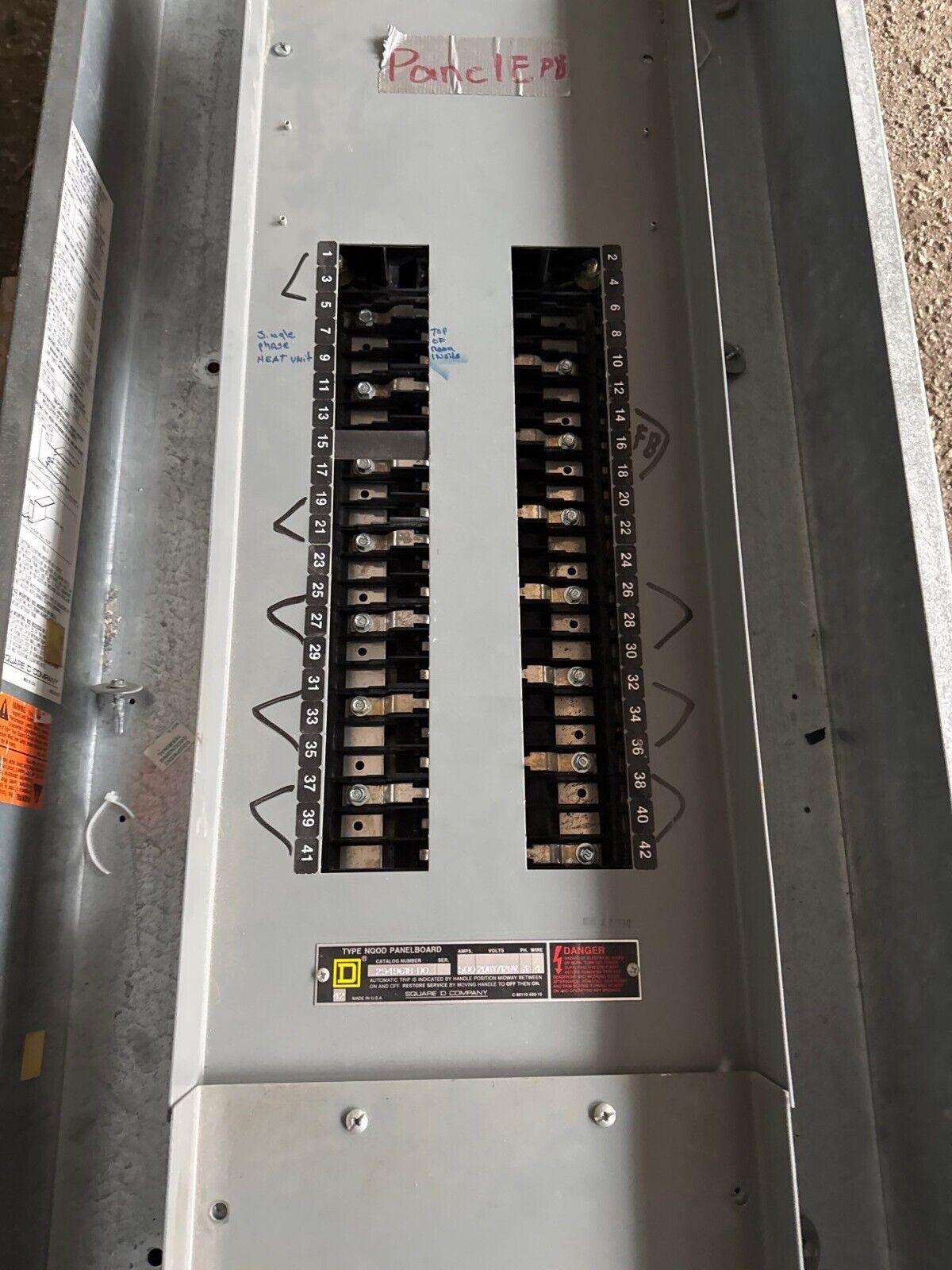 500 Amp. Square D NQOD, Panelboard, 208/120 Volts 3PH 4W 42 Cir Indoor Encl MCB MAP36500 P629 - Image 8