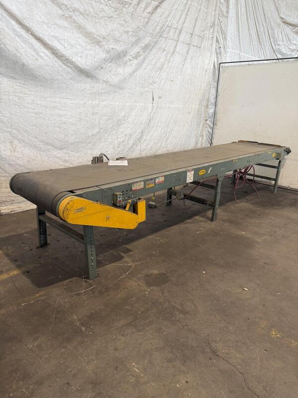 30" wide x 16' long, Hytrol, powered belt conveyor, 1 HP, 230/460 V., 3-phase, adj. legs - Image 1