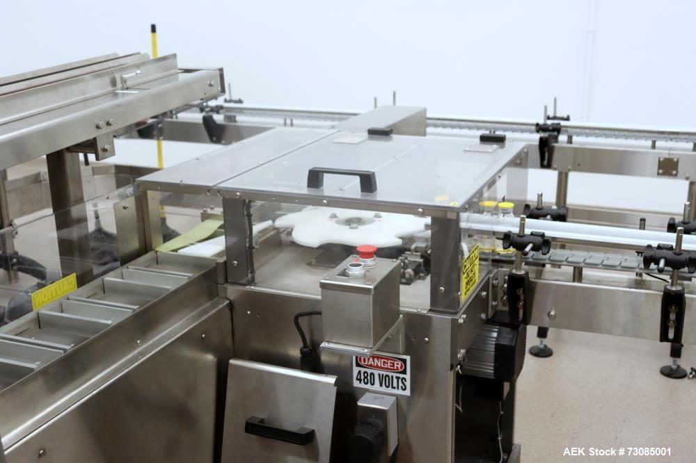 MGS #HCM-750, Auto Horiz Continuous Cartoner, 250 CPM, automatic bottle loader, 3/5/10cc vials, leaflet - Image 3