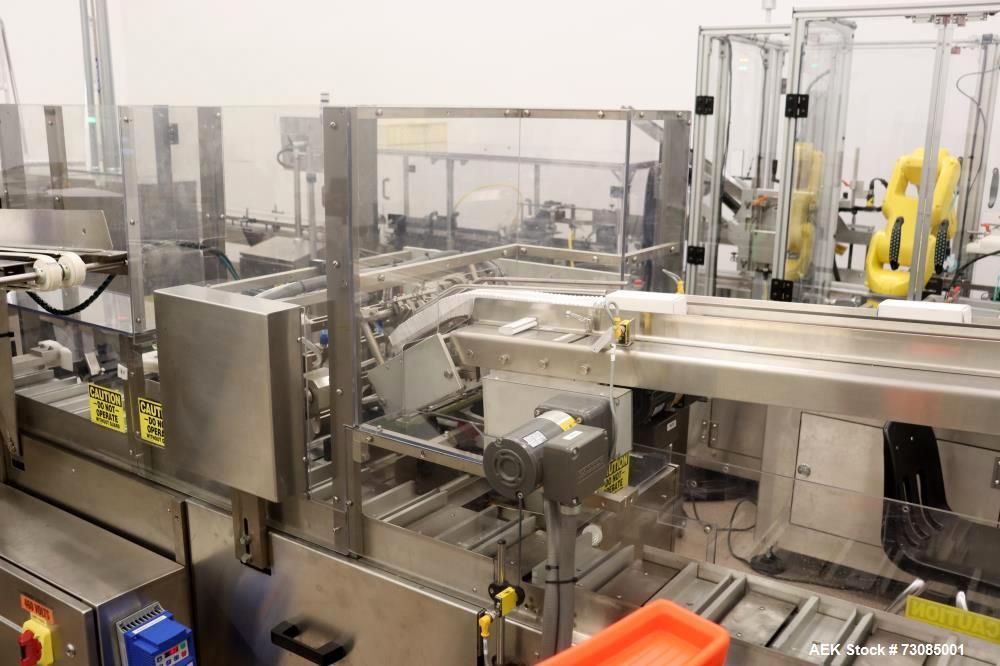 MGS #HCM-750, Auto Horiz Continuous Cartoner, 250 CPM, automatic bottle loader, 3/5/10cc vials, leaflet - Image 4