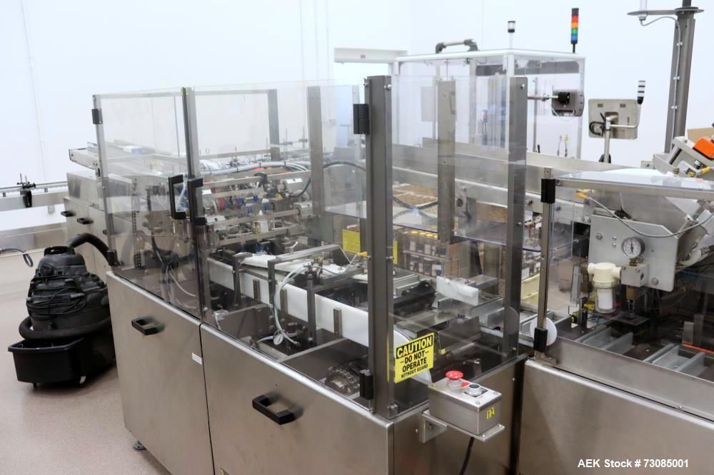MGS #HCM-750, Auto Horiz Continuous Cartoner, 250 CPM, automatic bottle loader, 3/5/10cc vials, leaflet - Image 7