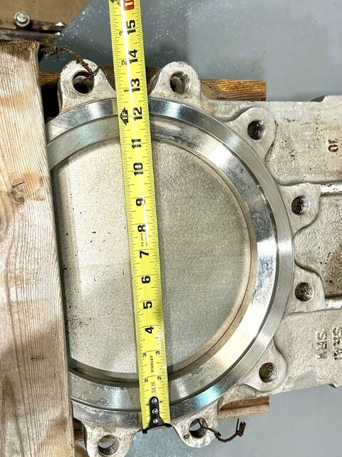10" Dezurik, pneumatic knife gate valve, Stainless, class 150, style KGC, 150 psi - Image 5