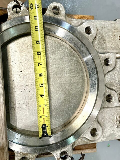 10" Dezurik, pneumatic knife gate valve, Stainless, class 150, style KGC, 150 psi - Image 10