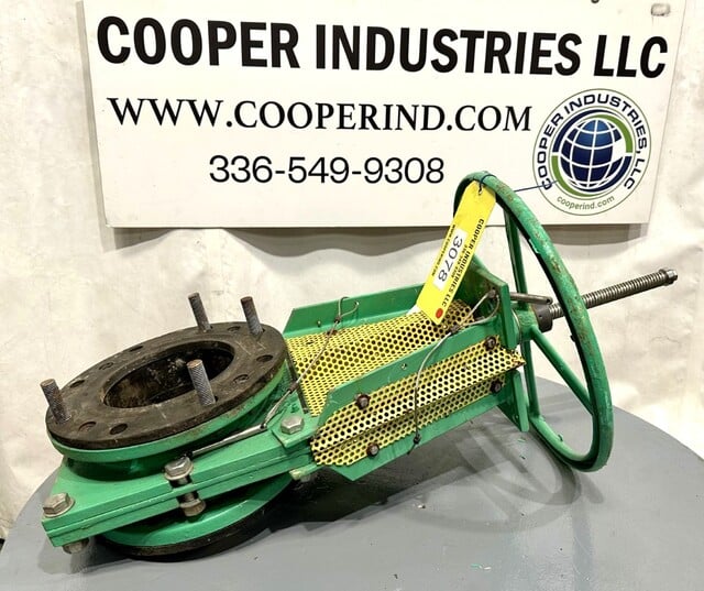 8" Clarkson, manual knife gate valve, Carbon steel constructin w/gum rubber lining, 150 psi, unused - Image 1