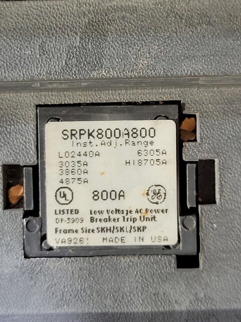 800 Amps, General Electric, SKHA36AT0800, 600 Volts, 3p - Image 6