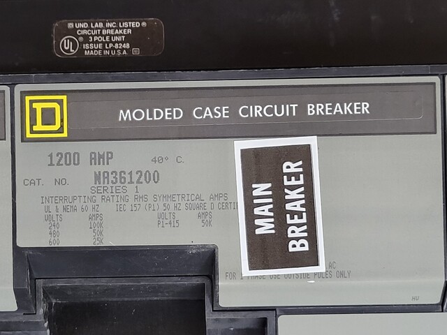1200 Amps, Square D, NA361200, 3 P, 600 Volts - Image 4