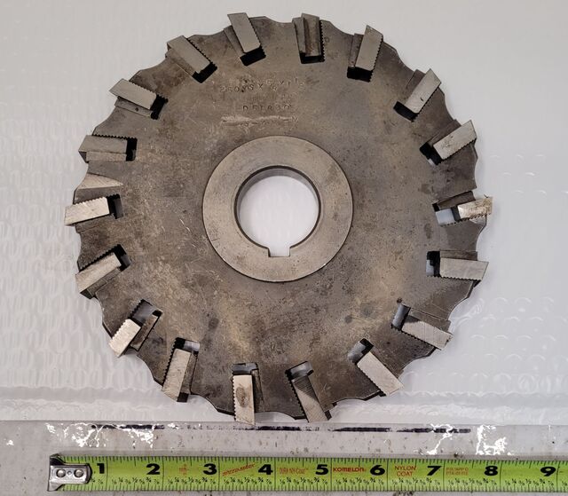 Sawmill Cutter, Ingersoll Cutting Tools #2508S, 8" diameter, 1.5" arbor hole - Image 1