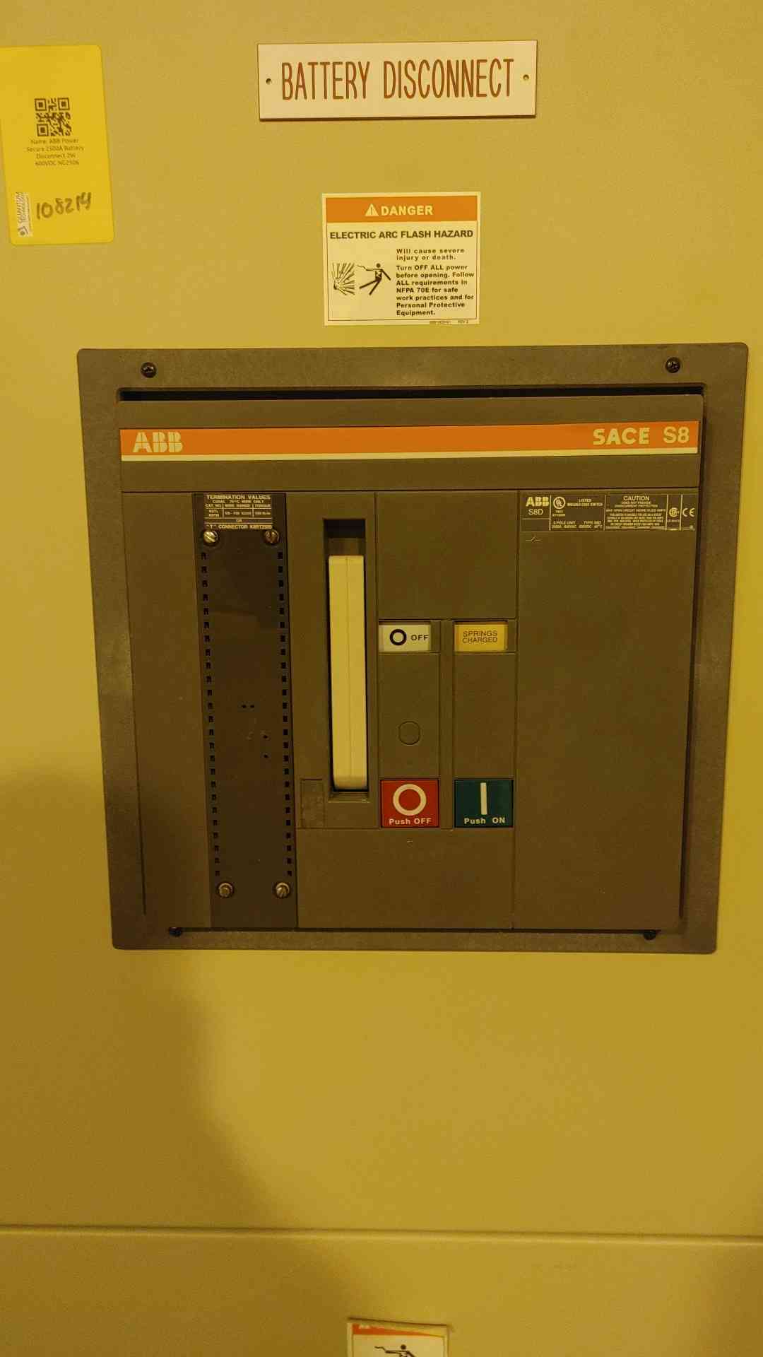 ABB Power Secure, #SACE-S8D, Battery Disconnect, 2500 amps, 2 Wire, 600 VDC, Type 1 enclosure (3 available) - Image 8