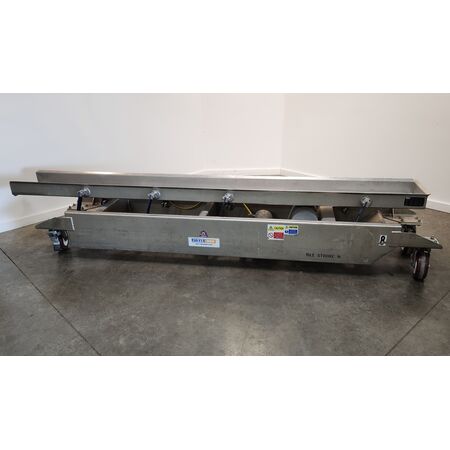 14" wide x 11' long, Key Technologies, iso-glide transfer shaker conveyor Feeder - Image 4