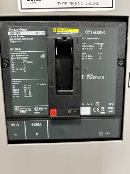 60 Amp. Union Connector #PBS-M06200A-W-S, 120/208 Volts docking station with camlocks - Image 4