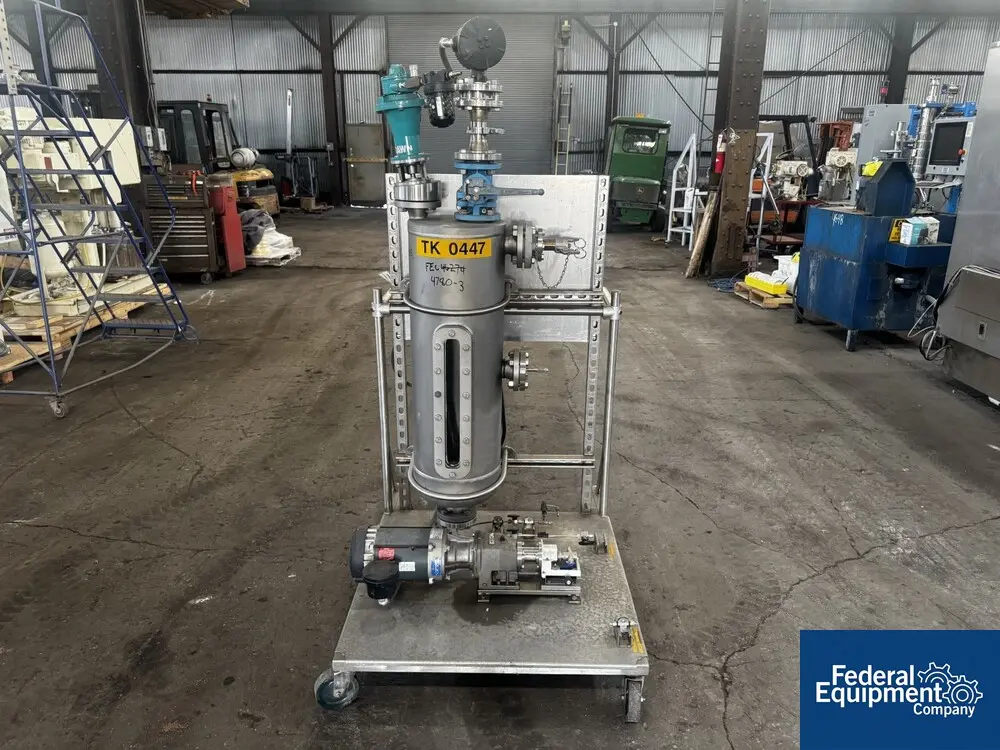 17 gallon Midway, Agitated Receiver Tank, Hastelloy C276, 65 L, 12" diameter x 36" straight side, flat top - Image 1