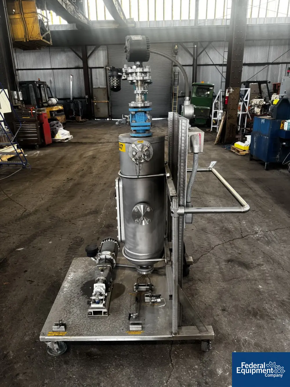 17 gallon Midway, Agitated Receiver Tank, Hastelloy C276, 65 L, 12" diameter x 36" straight side, flat top - Image 2