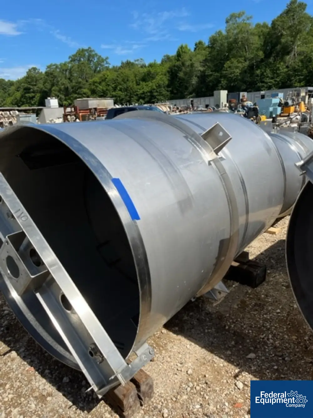 998 gallon ICCNW, Tank, Stainless Steel, 57" diameter x 84" straight side, flat top, dish bottom, baffles - Image 3