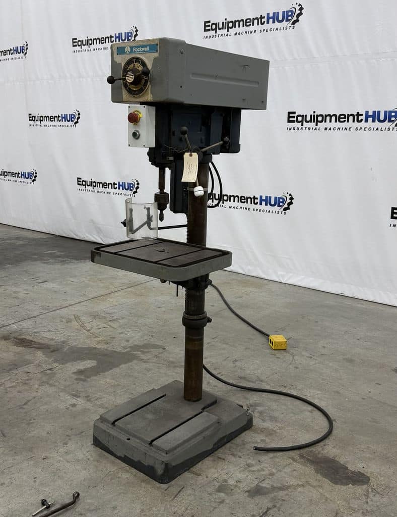 17" Rockwell #17-600, variable speed drill press, #2MT taper, 1 HP, 230-4250 RPM, drill chuck, key - Image 2