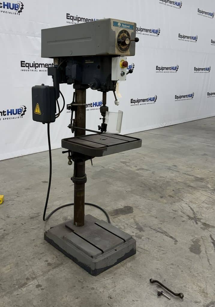 17" Rockwell #17-600, variable speed drill press, #2MT taper, 1 HP, 230-4250 RPM, drill chuck, key - Image 3