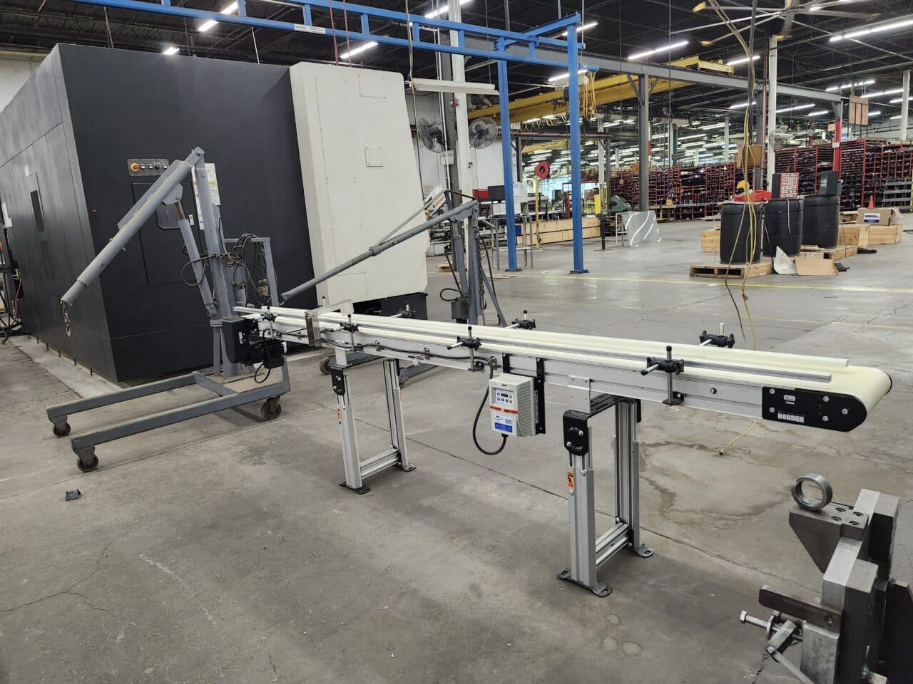 10" wide x 10' long, Dorner 3200 Series, powered belt type conveyor, adjustable side rails, 2014 - Image 1
