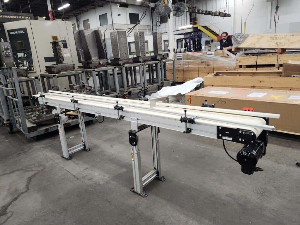 10" wide x 10' long, Dorner 3200 Series, powered belt type conveyor, adjustable side rails, 2014 - Image 4