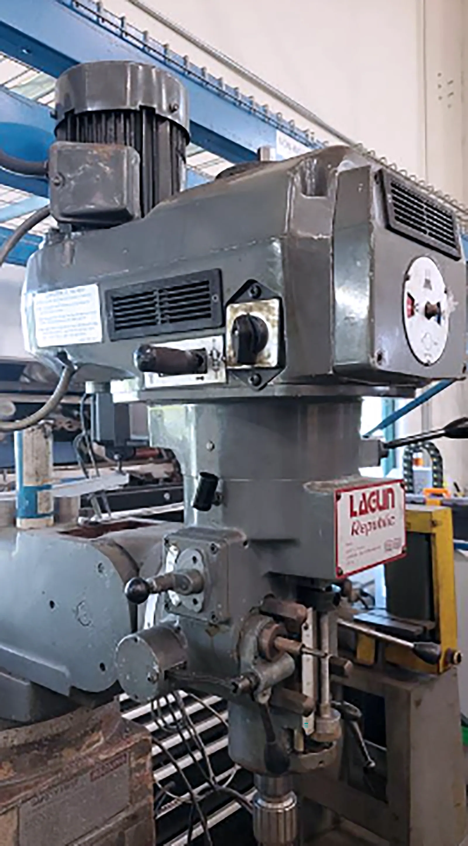 Lagun #FTV-2, CNC Mill, w/2-Axis digital read out, 9" x 48" Table, 3.37" Quill, 22.2" Ram Adjust., 34.62" X - Image 5