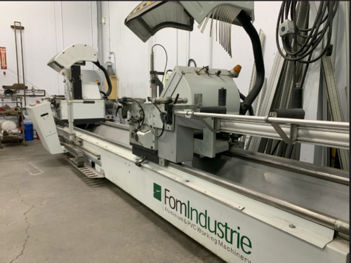 19.68" FOM Industries #Blitz-Alva-500, Double Head Miter Saw, 94.48" Mobile Head Roller Table, (3) Horz. & - Image 1