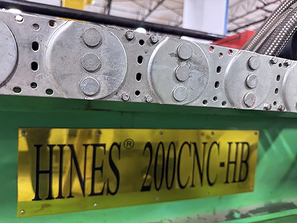 2.5" Hines #CNC200, Tube Bender, 12" max Radius, 8' Tube Length over Mandrel, 2000 psi, 55 FPM Feed capacity - Image 3