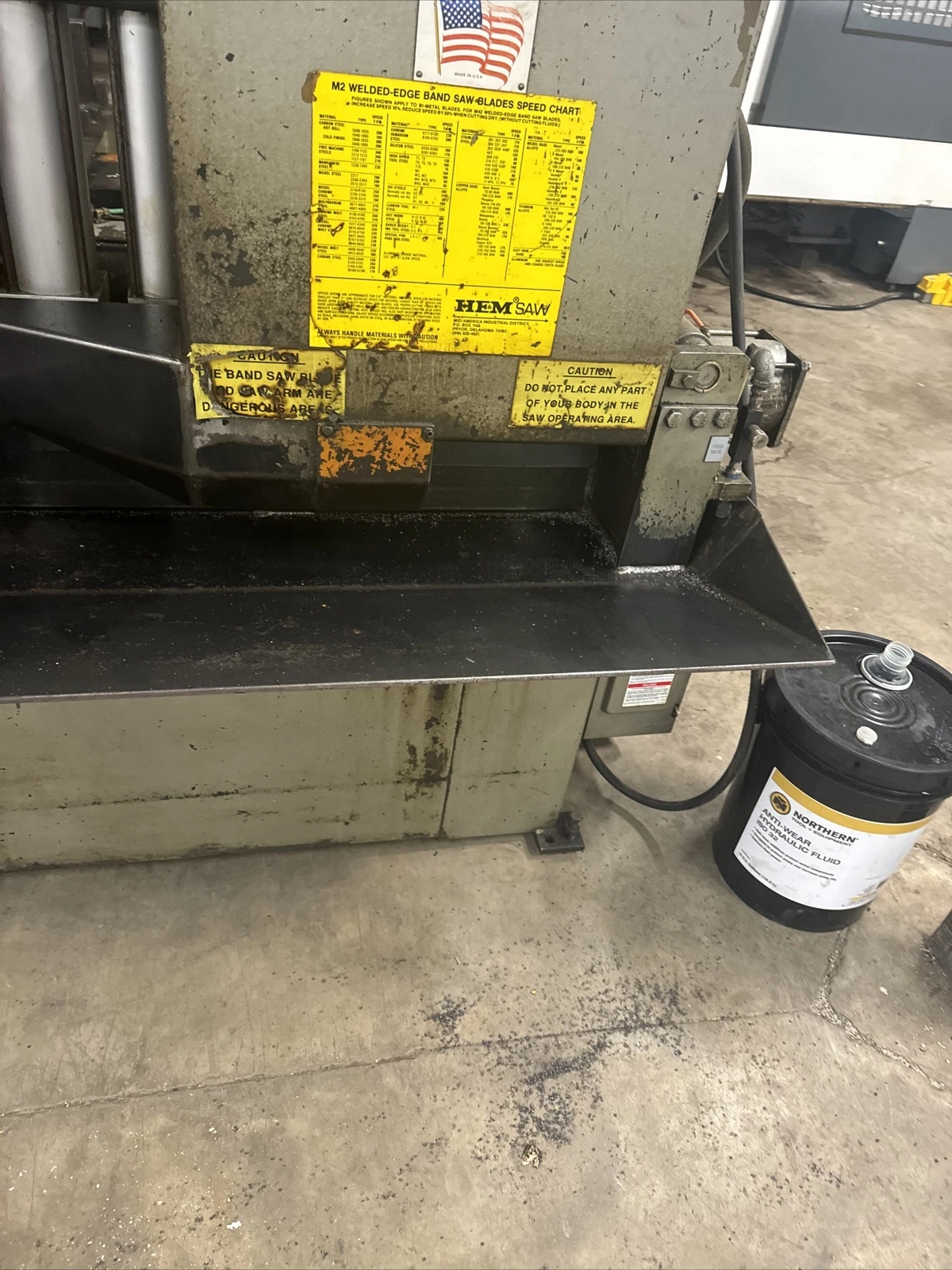 12.75" x 12.75" HEM #H90A-B/F, semi automatic band saw, 220/440 V., 154" x 1" x 0.035" blade, variable speed - Image 7