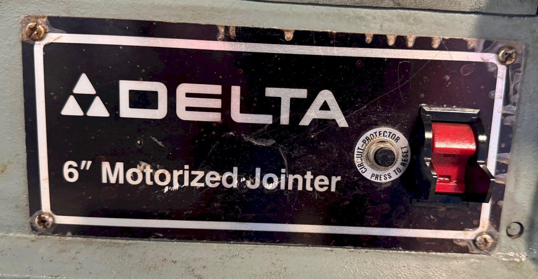 6" Delta #37-280, jointer, 3-knife head, 6-3/8" x 35-3/4" tbl., stand w/ casters - Image 6