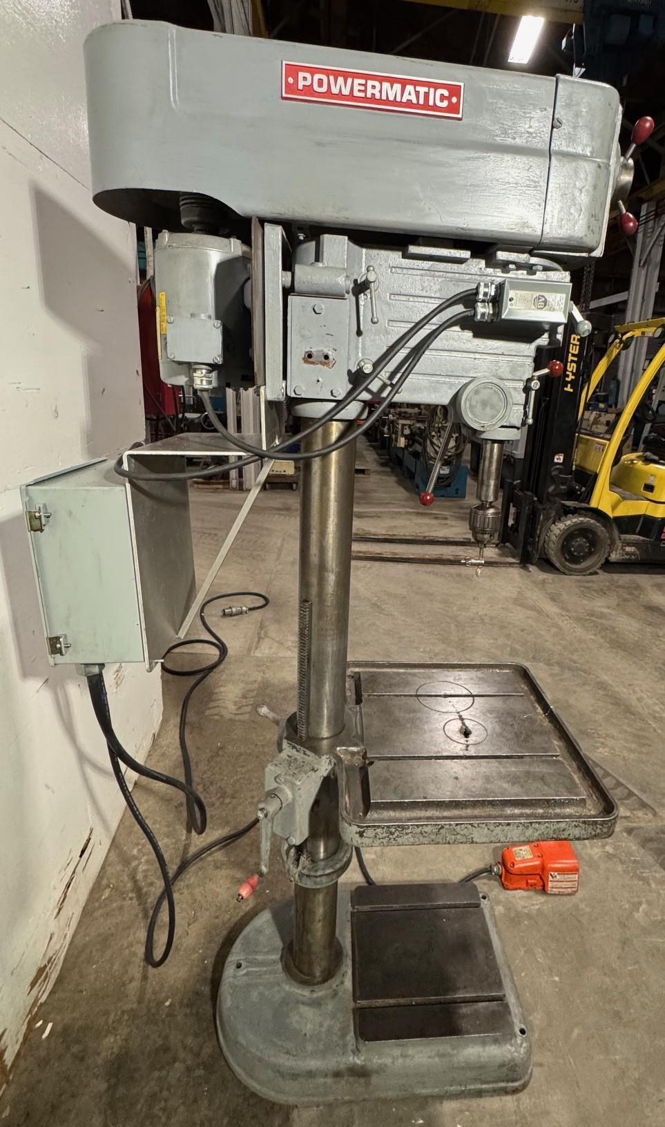 20" Powermatic #1200, heavy duty single spindle drill, 6" stroke, variable speed, #3MT, 22" x19" tbl., 1.5 HP - Image 3