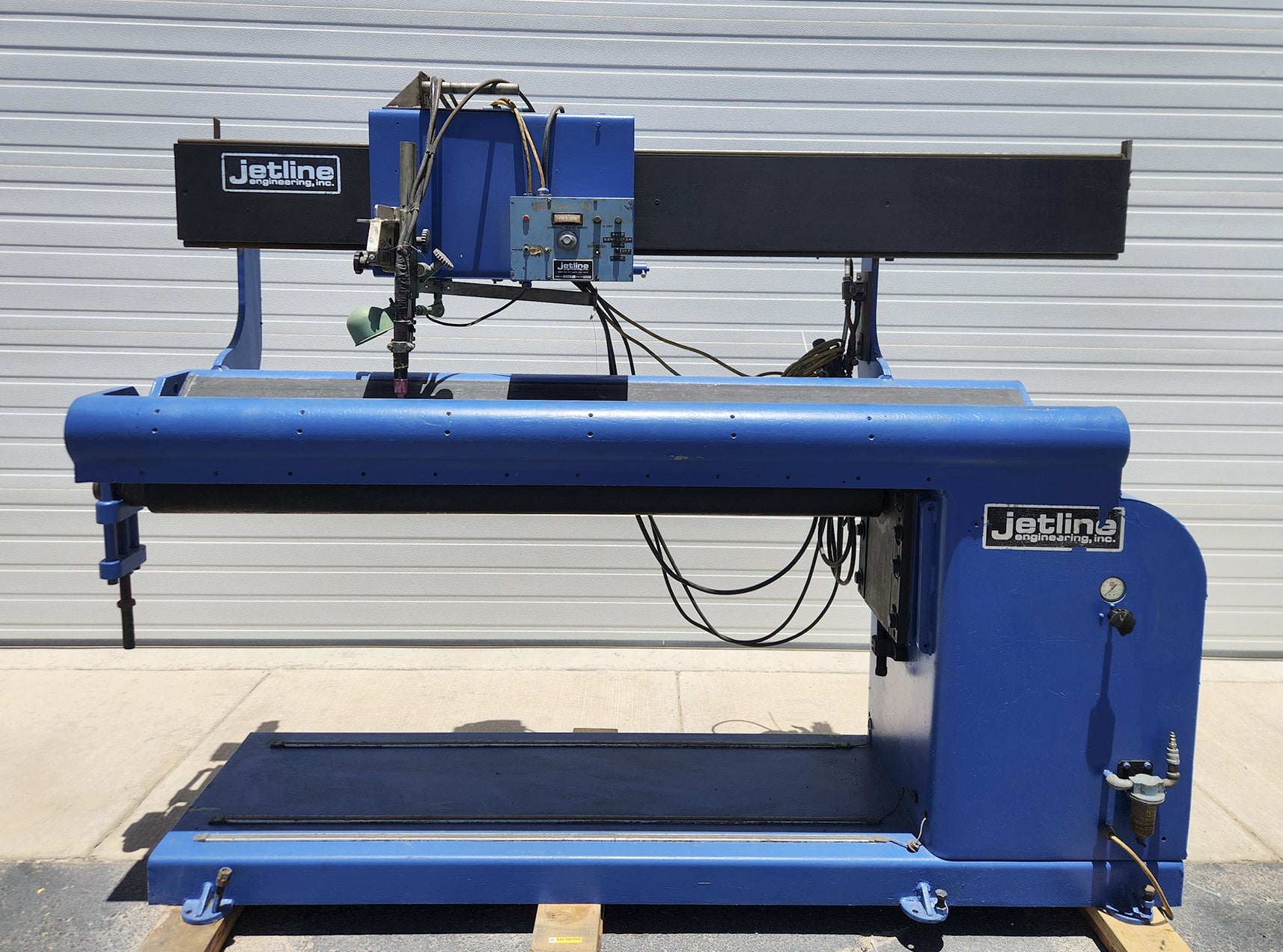 Jetline #SWC-3, welder, 85" table, variable speed, 120 V., pneumatic clamp - Image 1