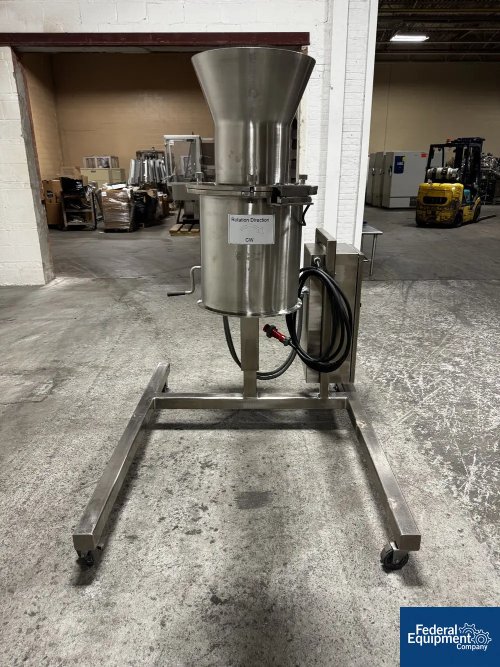 Quadro #U20, Comil, motor & Allen Bradley VFD ctrller, adjustable height stand w/ beater, 2000 - Image 5