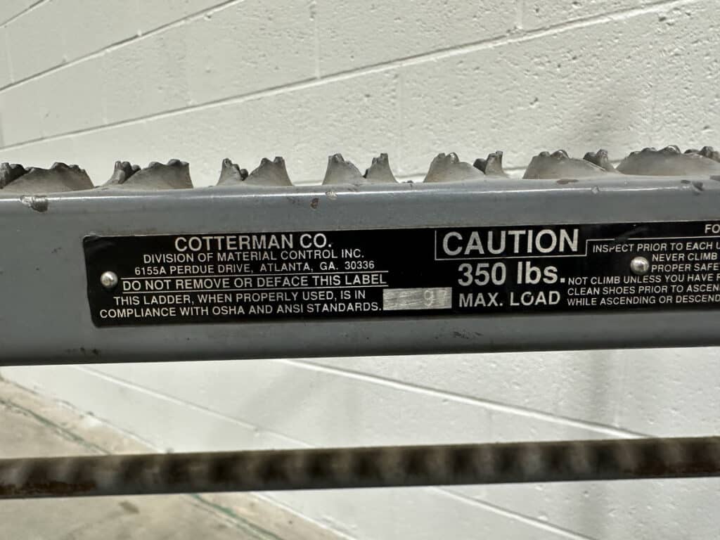 3 Step Cotterman, rolling steel staircase ladder, 350 lb. capacity, (2 available) - Image 4