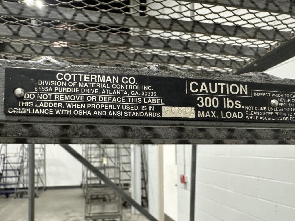 8 Step Cotterman, rolling steel staircase ladder, 300 lb. capacity - Image 3