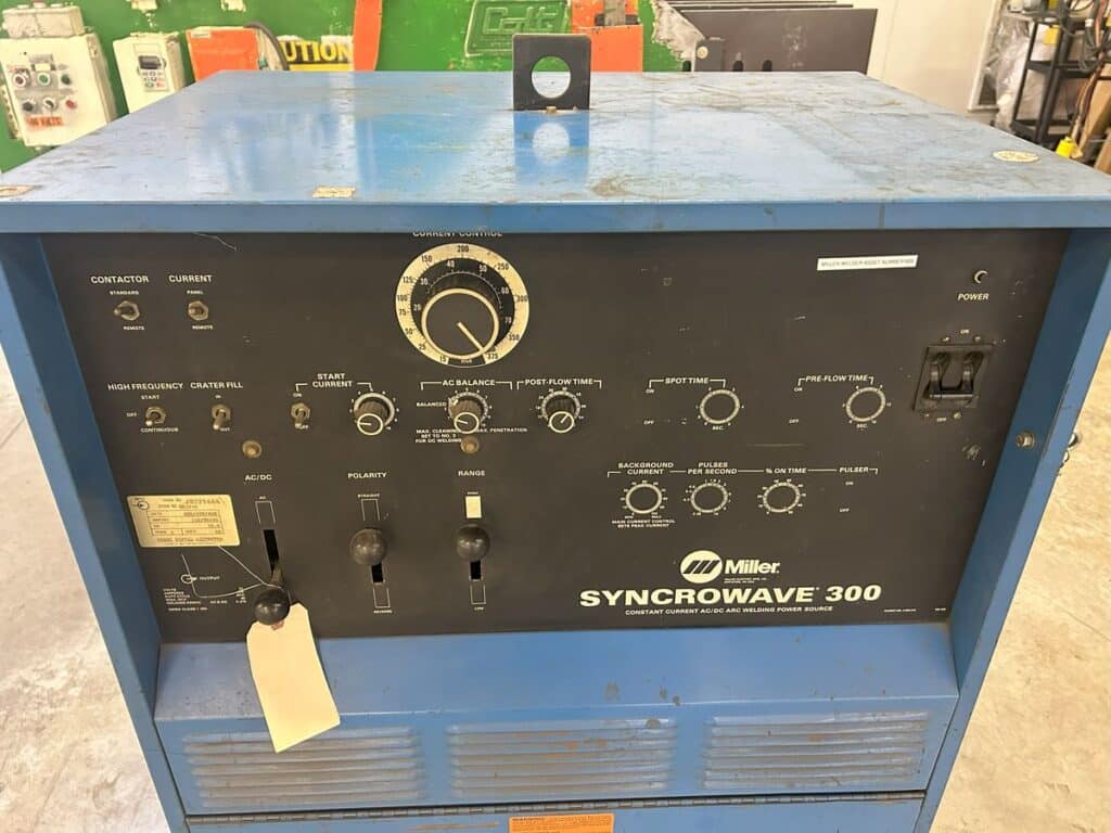 300 Amps, Miller #Syncrowave-300, AC/DC arc welding power source w/ ITW 3500SS cooling system, 1989 - Image 4