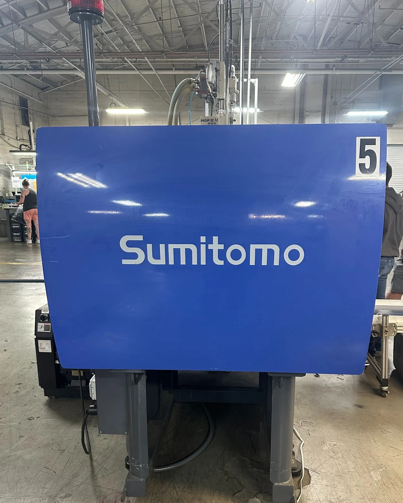 110 Ton, 4.8 oz., Sumitomo #SE100DUZ-C250M, horizontal plastic injection molder, 29.92" daylight, 18.11" x - Image 2