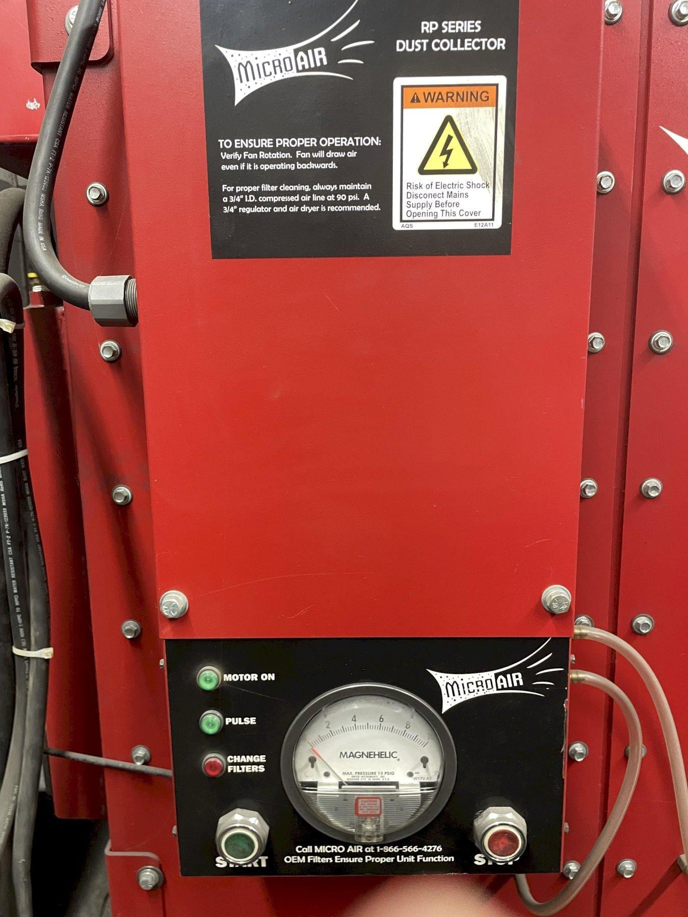 2100 cfm MicroAir #RP2, dust collector, 8" inlet, 5 HP, 460 V., 2010 - Image 2