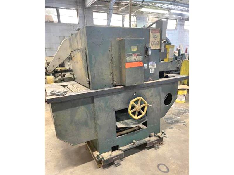 3.5" Mereen Johnson #419-DC, multi blade dip chain gang rip saw, 19" arbor, 14" diameter tooling - Image 3