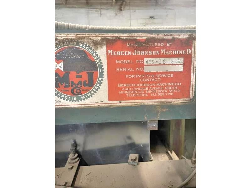 3.5" Mereen Johnson #419-DC, multi blade dip chain gang rip saw, 19" arbor, 14" diameter tooling - Image 5