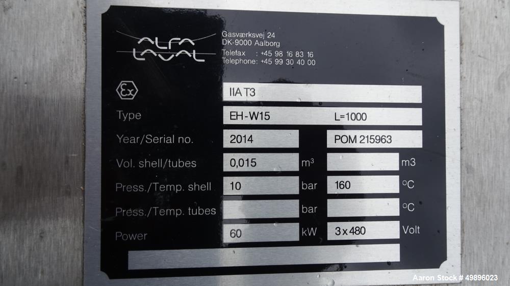 Alfa Laval #EH-W15, Heat Exchanger with Control Panel, 60kW, 10 Bar, 2014 - Image 3