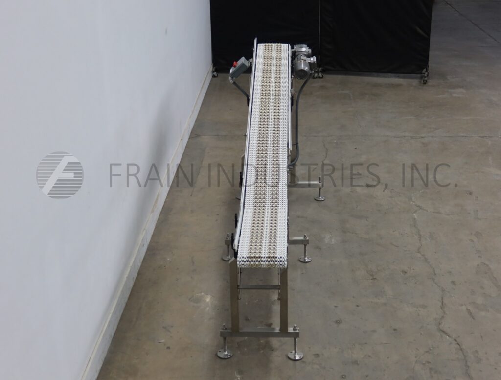 12" wide x 11.9' long, Span Tech, Stainless steel, flexlink inclined conveyor, adjustable guide rail, 3/4 HP - Image 3